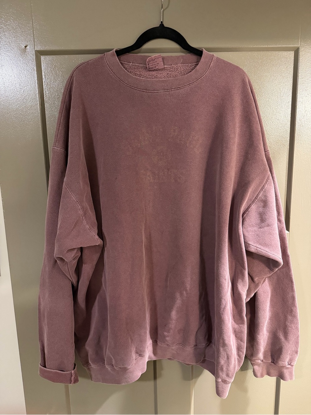 Oversized Vintage Dusty Rose Crewneck Sweater - St. Paul Saints